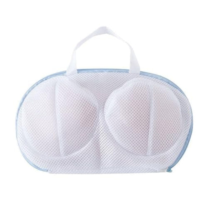 Bra Wash Bag Set, Mesh Laundry Washing Bags with Premium Zipper for Bra, Foldable Mesh Lingerie Underware Wash Bags Protector for Washing Machine - color: Blue