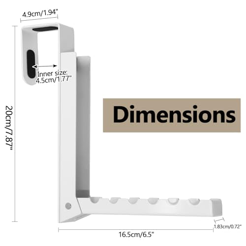 Uenhoy Foldable Over The Door Hanger Hooks for Clothes, Coat Hanger, White