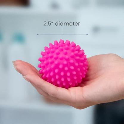 S&T INC. Reusable Plastic Dryer Balls, 4 Pack, 2.5" Diameter, Pink - color: Pink