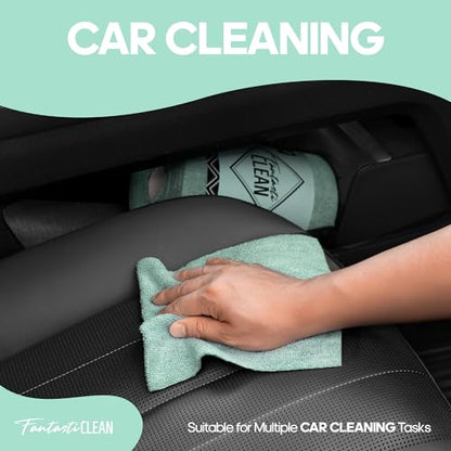 Fantasticlean Microfiber Cleaning Cloth Roll, 60 Pack, 8" x 8", Mint Green - color: Mint Green