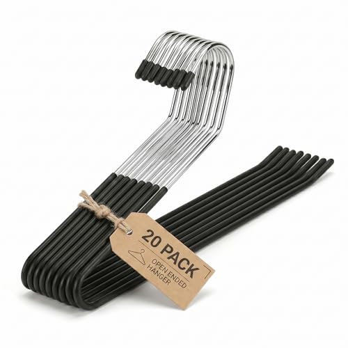 Pants Hangers 20 Pack Open-Ended Metal Pants Hangers Space Saving