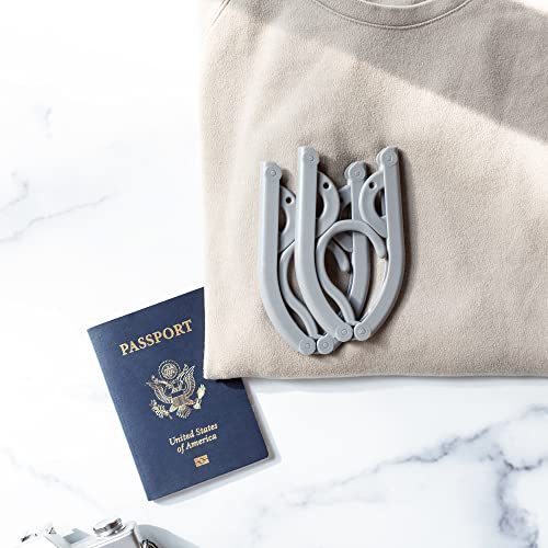 12 Pcs Travel Hangers - Foldable & Collapsible for Suitcase & Clothes - Portable Travel Accessories