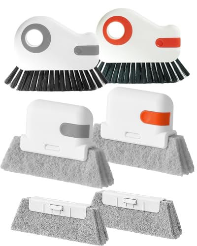 Window Track Cleaning Tools, Sliding Door Track Cleaner, 6-Piece Brush Kit
