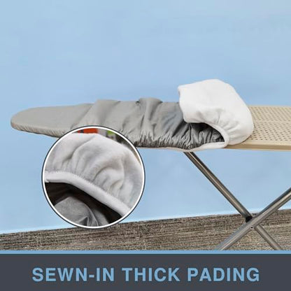 VividPaw Ironing Board Cover and Pad 18x49, Extra Wide, Thick Padding - color: Gray, size: 18" x 49"