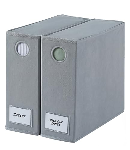2 Pack Sheet Organizers - Foldable Sheets Set Organizer - King/Queen - Grey - color: 02 - Grey, size: 2