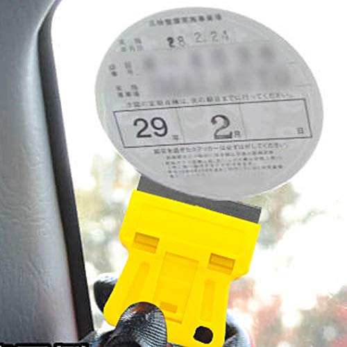 1.5 inch High Visibility Mini Razor Blade Scraper Glass Scraper Paint Window Scraper With 5 Metal Scraper Razor Blades 5 Dual Plastic Double Edge Razor Blades Removing Decal Stickers Old Glue - color: Set C
