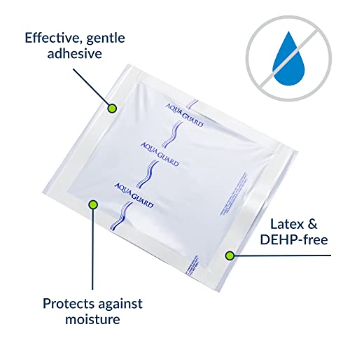 AquaGuard Wound Cover for Showering, 10 in x 12 in, 98 Shower Sheets - size: 10" x 12", style: Case of 98 Sheets