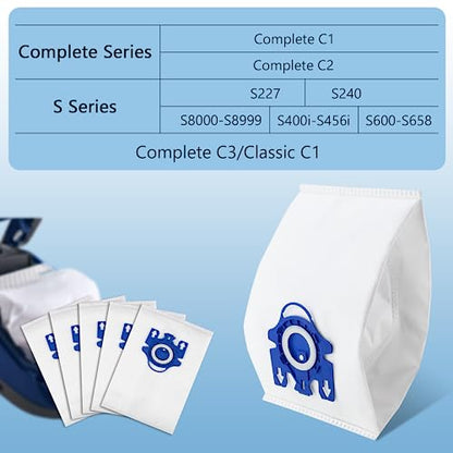 3D Airclean Bags Fit for Miele GN Classic C1 Complete C1 C2 C3, Pack of 20 - size: 20 Pcs