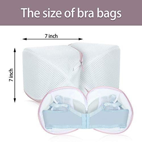 Shappy 6 Pcs Bra Washing Bag for Laundry Storage Women 7.87 Inch Pink - color: Pink, size: 7.87 Inch