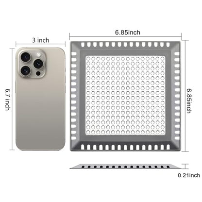 Aojuxix Shower Drain Hair Catcher/Drain Protector/Shower Drain Cover - color: Dark Gray, size: 6 inch