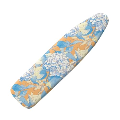 Hydrangea Flower Ironing Board Cover, Sketch Hydrangea Flowers Stretchy Ironing Board Cover,Modern Aesthetic Art 3 Hook and Loop Fastener Strap Machine Washable - color: Aztec Tribal Geometric
