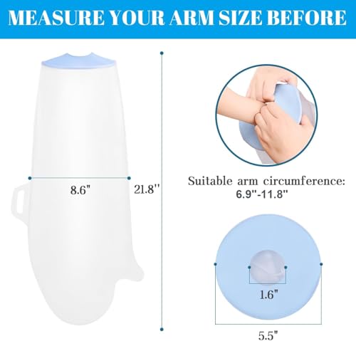 Waterproof Cast Cover Arm Adult Cast Covers for Shower Arm Watertight Seal Cast Bag for Shower Reusable Hand Cover for Bathing after Surgery - size: Adult Short Arm