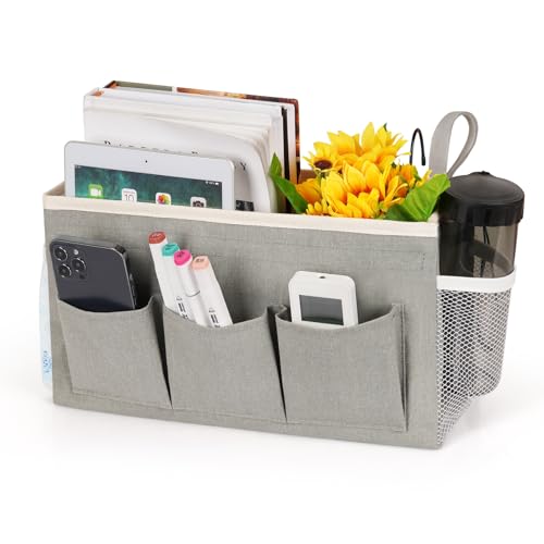Bedside Caddy Bedside Storage Bag for Headboards/Bunk Bed - color: New Grey
