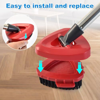 2 Pack Upgrade Scrub Brush Replace Heads Compatible with O Cedar EasyWring RinseClean 2 Tank Spin Mop, Scrubber Brush Mop Head for Ocedar Mop Scrub Brush of Hard Bristle to Floor Clean, Not for 1 Tank - size: 2 Pack Upgraded Scrub Brush for Ocedar 2 Tank