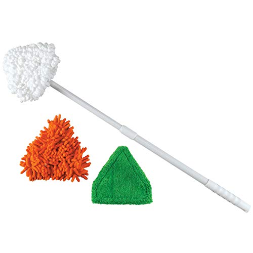 Smart Home Telescopic Multi-Purpose Triangular Cleaner with 3 Heads