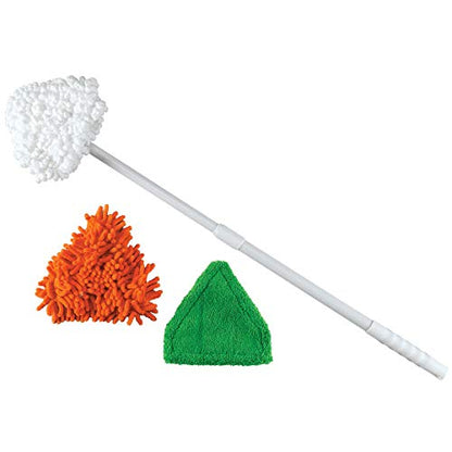 Smart Home Telescopic Multi-Purpose Triangular Cleaner with 3 Heads
