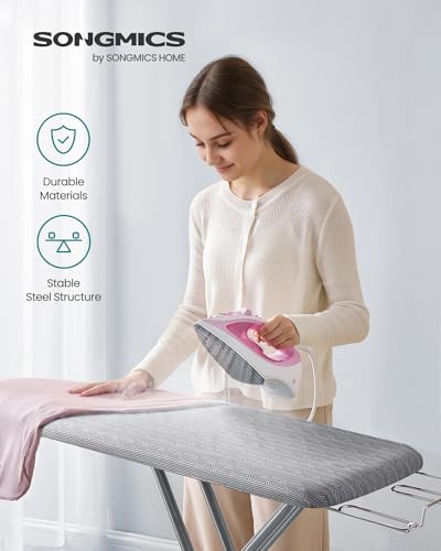 SONGMICS Ironing Board, Foldable, with Iron Rest, 43 x 13 Inches - color: Dove Gray, size: 13"×43" with Simple Iron Rest