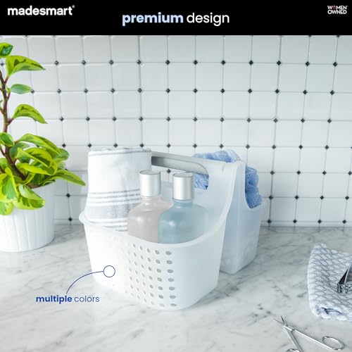 madesmart Shower Tote with Soft Grip Handle, Smoke - color: Carbon, size: Small