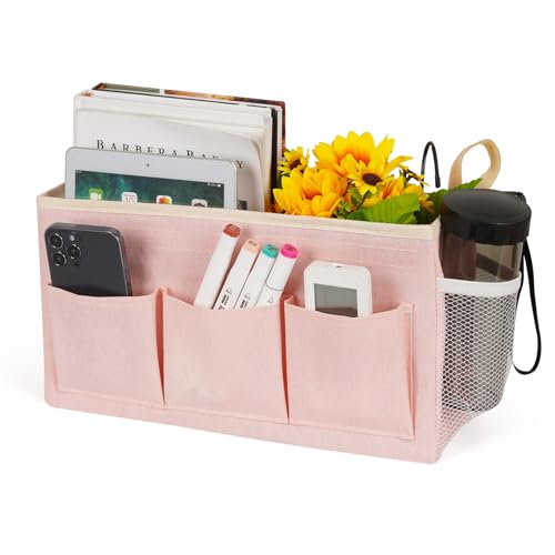 Bedside Caddy Bedside Storage Bag for Headboards/Bunk Bed - color: New Pink
