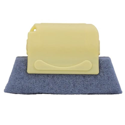 1PCS Cleaning Brush Window Frame Door Cleaning Brushes Sliding Door Track Cleaner Tools Hand-held,Brush 14 * 8cm,Beige - color: Beige