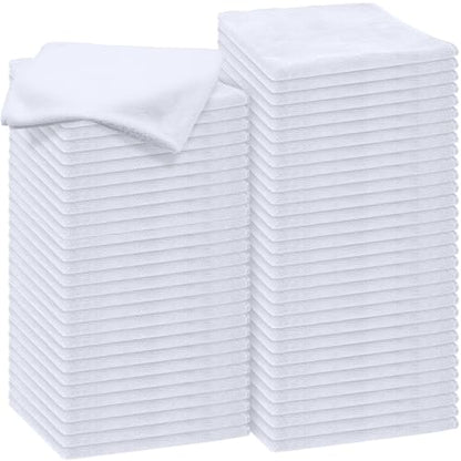 Nuenen Car Microfiber Clean Cloths, White, 16 x 16 Inch, 60 Pcs - color: White, size: 16 x 16 inches