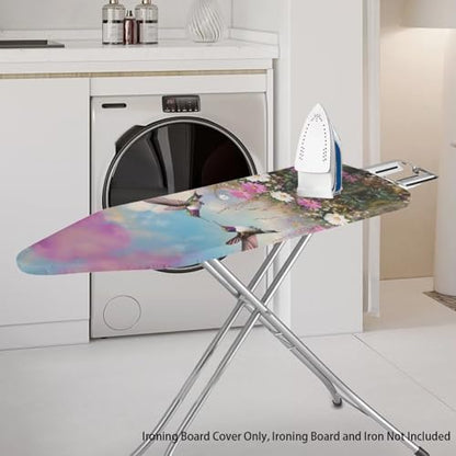 Ironing Board Cover and Pad 16 x 55 Inch Iron Board Cover with Elastic Edge & Adjustable Fastener Resist Scorching and Staining Extra Thick Padding Hummingbird - color: Hummingbird2