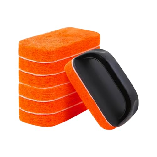 Griddle Cleaning Kit for Blackstone, Heavy-Duty Scraper & Ergonomic Handles - color: 8pcs Orange