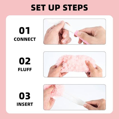 Duster Refills for Swiffer Duster, 30 Count Pink Duster Kit with Handle - color: 30 Pink Refills + Short Handle