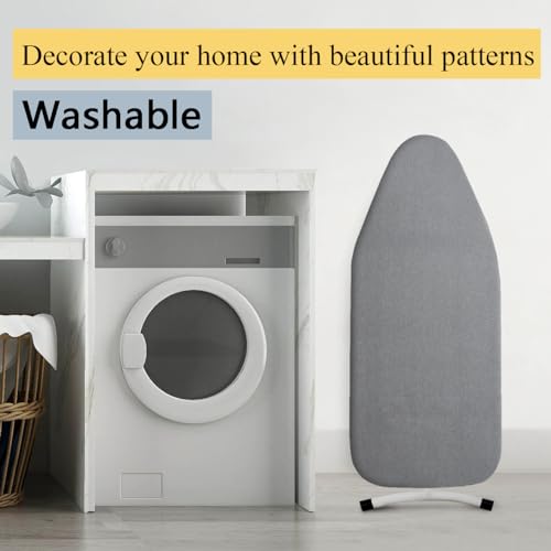 Small Ironing Board Cover Scorch Resistant, Table top Ironing Cover with Padding Heat Reflective Heavy Duty Pad(Grey, 12.5"x32") - color: Gray
