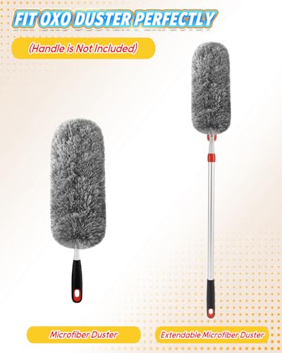 KEEPOW 4 Pack Upgraded Duster Refills Compatible with OXO Extendable Duster - color: Grey-4 Pack