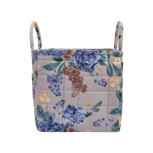 Boho Fabric Storage Basket, Large Capacity Laundry Basket, 12.2'' x 10.23'' x 10.23'' Collapsible Laundry Hamper with Easy Carry Handles (A Multi-Color 6, L) - color: A Multi-Color 6