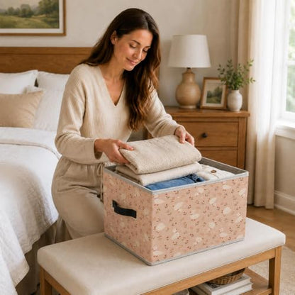Pink Goose Fabric Storage Basket, Goose Gifts for Women Hampers - color: Color-10