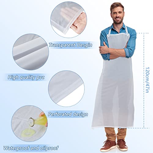 Hercicy 3 Pcs Heavy Duty Waterproof Aprons - color: White