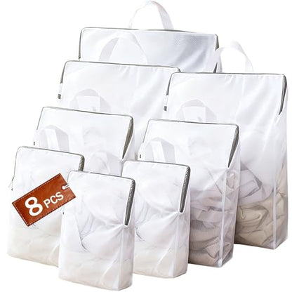 8 Pcs Mesh Laundry Bags for Delicates, Large Laundry Bag with Handles