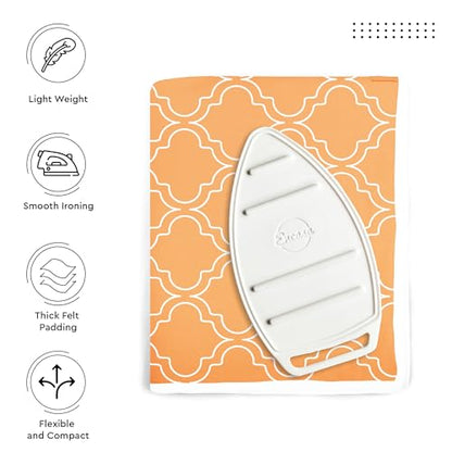 Encasa XO Ironing Mat, Heat Resistant Pad 48"x28" Peach Tiles - color: Peach Tiles, size: Large