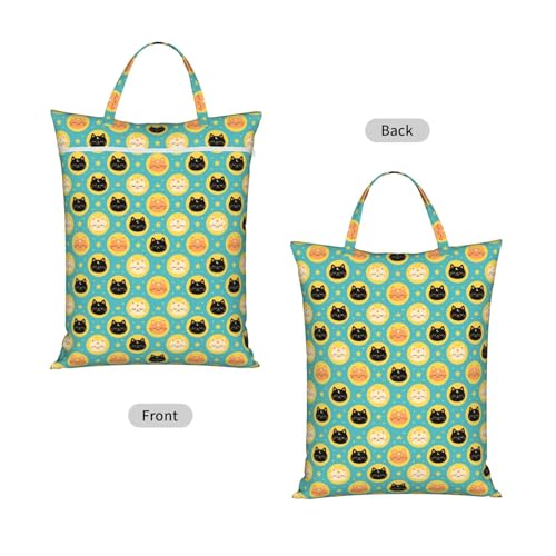 Blue Cats Travel Laundry Bag Washable Dirty Clothes Bag for Gym - color: Blue Cats
