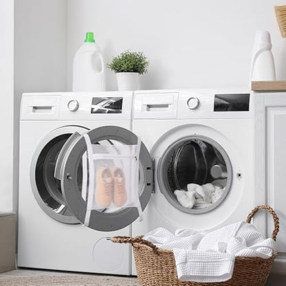 Shoe Dryer Bag, Mingting Large Wash Dry Net Bag 15.7x15.7 Inch for Sneaker Shoes Laundry Dryer Bags with Zipper and Strap for Most Dryers Door,White(1 Pack) - style: 1 Pack Shoe Dryer Bag