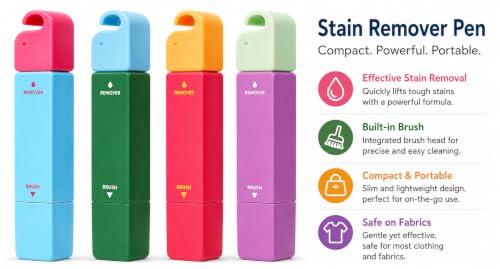 12ml Stain Remover Pen for Clothes, Dual-Head Waterless Spot Cleaner