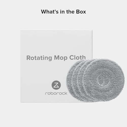 roborock Rotating Mop Cloth for Saros 10R & Saros Z70 Robot Vacuum Cleaner, 4PCS High-Absorbency Microfiber, 200 RPM Spinning Speed - size: Mop Cloth-4