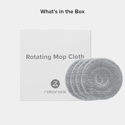roborock Rotating Mop Cloth for Saros 10R & Saros Z70 Robot Vacuum Cleaner, 4PCS High-Absorbency Microfiber, 200 RPM Spinning Speed - size: Mop Cloth-4