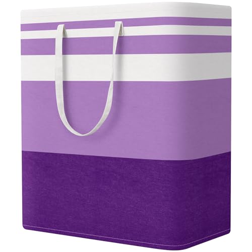 StorageRight Laundry Basket Hamper, 100L Collapsible Clothes Storage, Purple - color: Purple, size: 100L