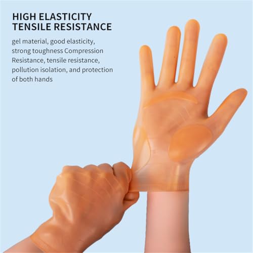 vodvob reusable silicone gloves, finger protectors for epoxy resin casting DIY crafts, household cleaning gloves - color: Orange