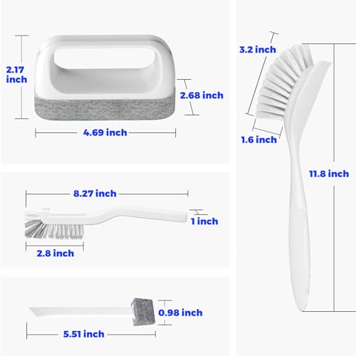 Holikme Dish Brush Cleaning Brush Set for Cleaning Groove Gap,White - color: White