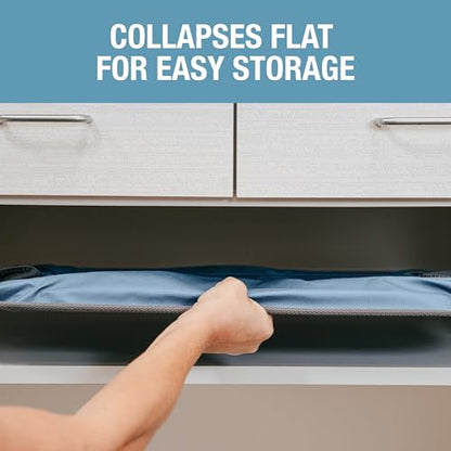 CleverMade Collapsible Laundry Baskets, 60L 2 Pack, 55 lb, Pop-Up, Denim - color: Denim Gray