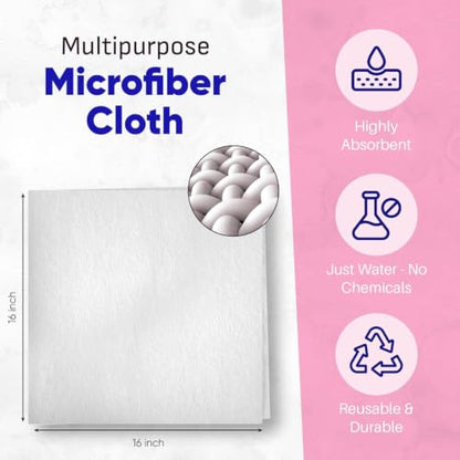 Kaywos Cloth Premium Microfiber Cleaning Cloth - Streak-Free Highly Absorbent Towels for Cars, Kitchen, Glass, and Automotive Surfaces Soft Lint-Free Reusable Multipurpose Cleaning Rag