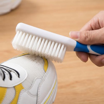 3 PCS Shoe Cleaning Brush, Shoe Brushes with Long Handled, Scrub Brush for Stains, Laundry Scrub-Brush,Soft Bristle Cleaning-Brush, Laundry Stain Remover Brushes for Clothes, Carpet, Shoes (8 Inch)
