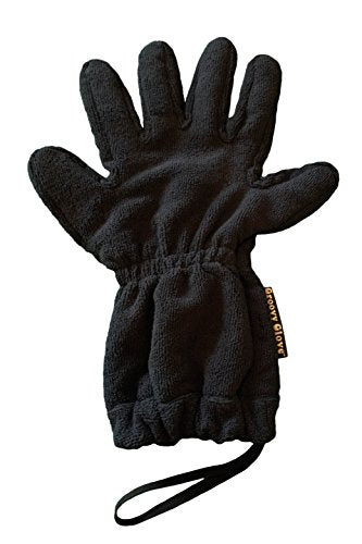 Quantum Mango , Groovy Glove Six Fingers Microfiber Gloves for Cleaning Home,Vehicles & Pet Use |Reusable Dusting Gloves for Easy Cleaning | Chemical-Free Eco Solution, Black ( one glove)