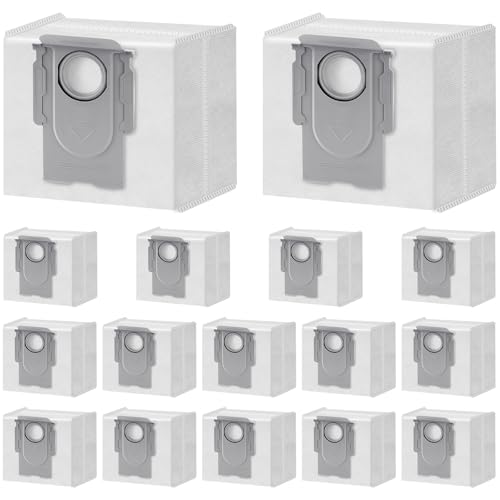 16 Packs Q10 Q7 Q5 Bag Replacement for Roborock Q10 S5+, Q7 M5+, Q5 Max+ - color: 16pcs Bags