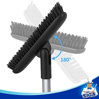 MR.SIGA Heavy Duty Grout Scrub Brush with Long Handle