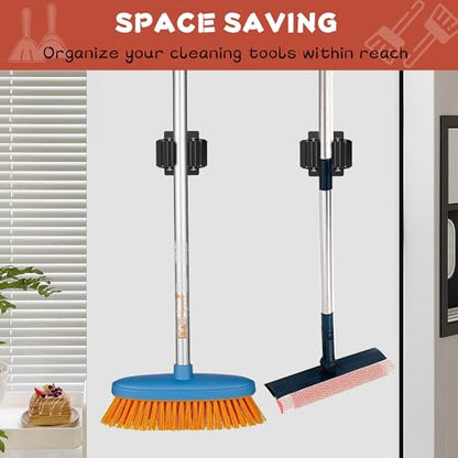 Magnetic Broom Holder,2 Pack Strong Magnetic Mount Broom and Mop Holder for Cleaning Tools,Power Non-Slip Magnetic Tool Holder Broom Hooks for Apartment RV Accessories Camper Garage Kitchen - style: 2 Magnetic Square Mop Holder